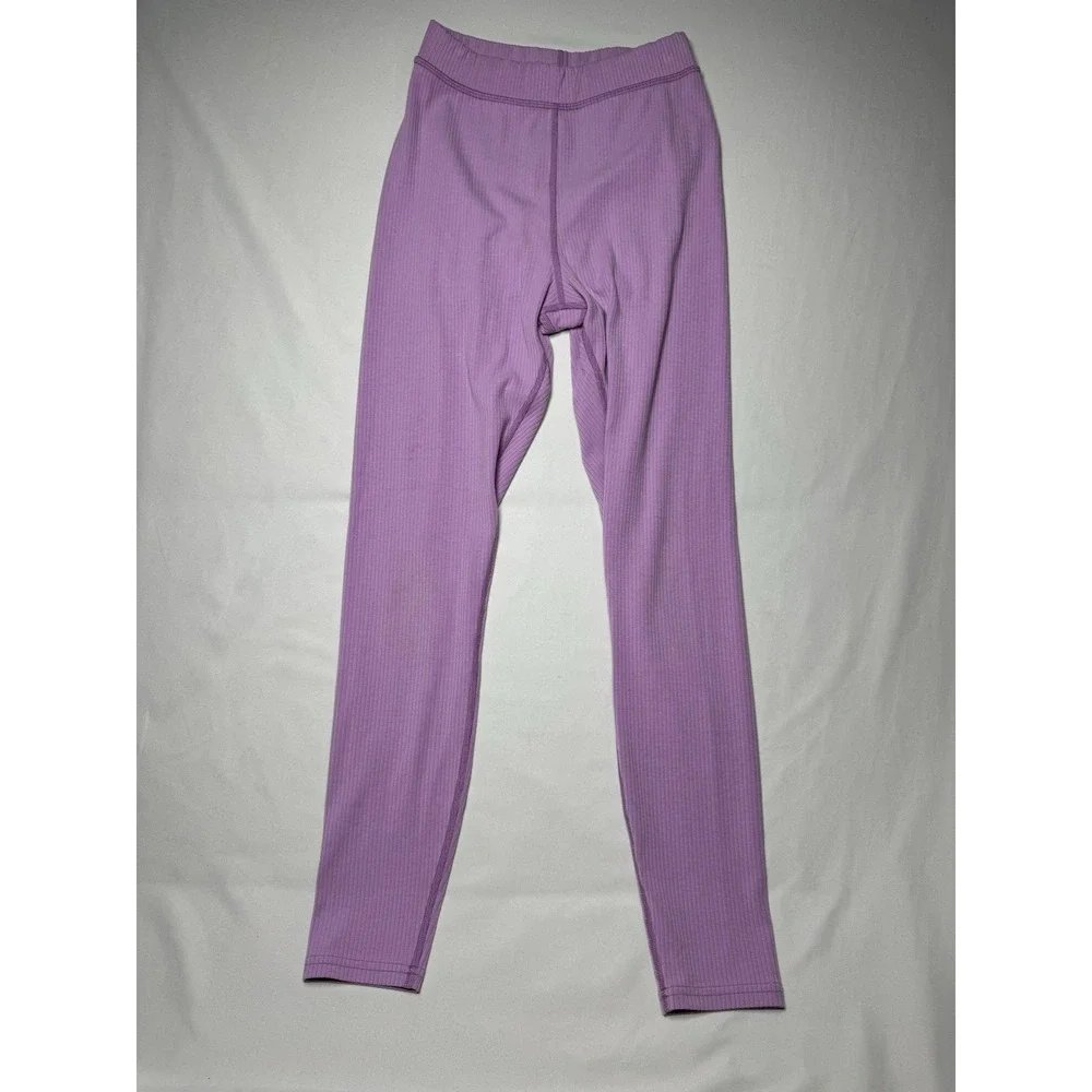 All Yoga Women's Ribbed High Wasted Light Purple Size XXS